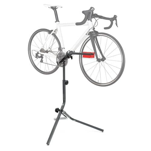 Image of Taylor & Brown Adjustable Height Bicycle Workstand Folding Bike Repair Maintenance Pro Home Mechanic Bicycle Work Stand Rack with Legs, 95-105 cm, Grey