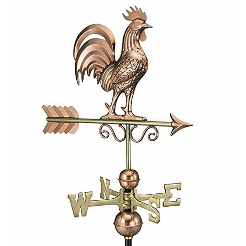 Image of Bantam Rooster Farmhouse Copper Weathervane