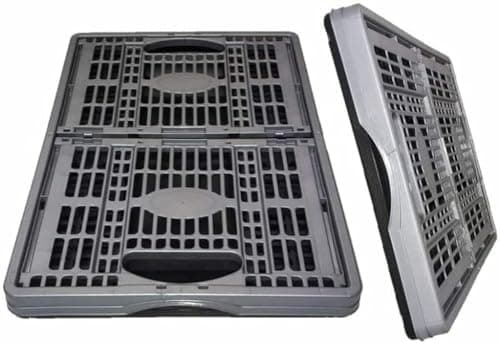 Image of Fold Flat Crate - 32L Plastic Folding Stackable Storage Box (Pack of 2)