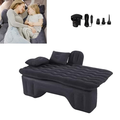 Image of Geterral Black Car Bed, Inflatable Air Mattress for Back Seat Sleeping, Camping, Hiking, Traveling