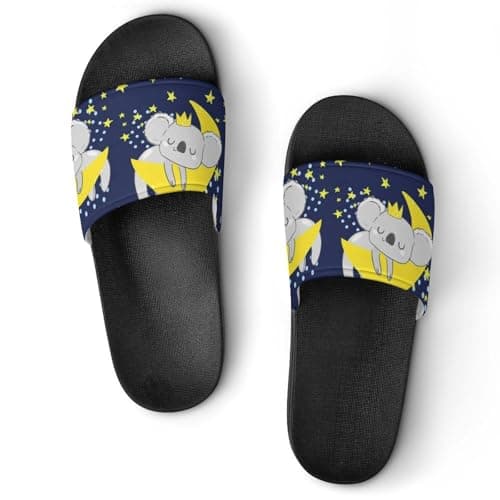 Image of VYJLOO Slippers For Women Cute Koala House Slides Thick Sole Shower Sandals For Indoor Outdoor