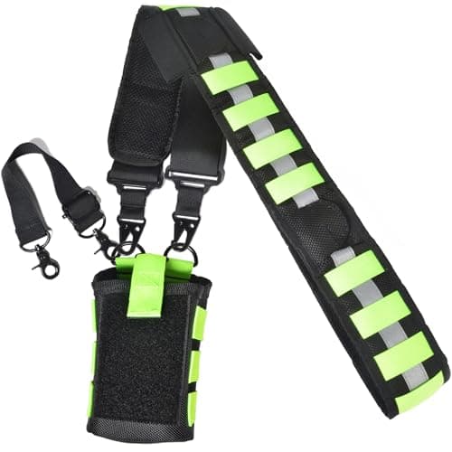Image of HYS Nylon Radio Pouch - Multi-Function Walkie Talkie Holder Holster with Adjustable Strap & Belt Loop, Compatible for Motorola Kenwood Baofeng GPS Phones, Ideal for Police Fireman Military (M03+S03)