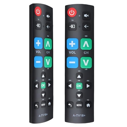 Image of Big Button TV Remote Control for Elderly, Universal Big Button TV Remote Control Compatible with Samsung LG Sony Hisense JVC, Large Buttons Easy Universal TV Remote for Sight Impaired 1PC