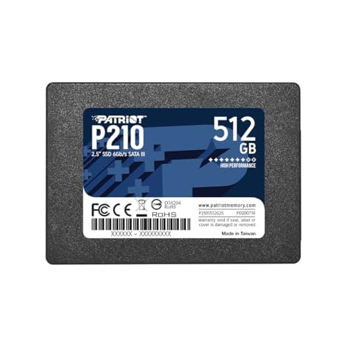 Image of Patriot P210 SATA 3 512GB SSD 2.5 Inch Internal Solid State Drive - P210S512G25