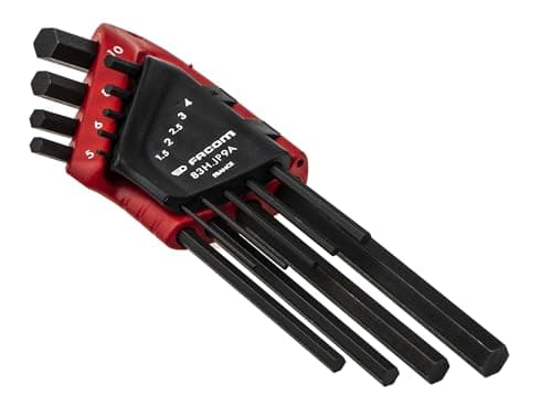 Image of Facom FCM83HJP9A Long 83H.JP9A Metric Hex Key Set - Red (9-Piece)