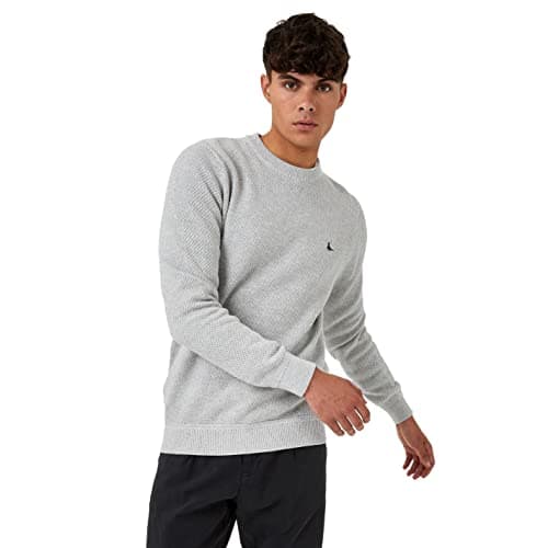 Image of Jack Wills Mens Stitch Crew Neck Jumper Grey Marl XL