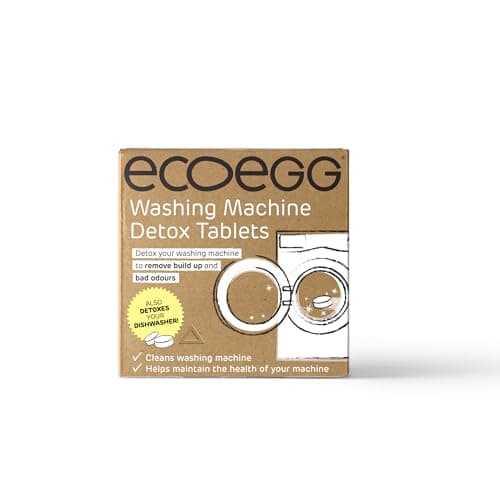 Image of Ecoegg Washing Machine & Dishwasher Cleaner | Detox Tablets - 6 Month Supply | Deep Clean, Odour Removal | Fits All Machines | Cost-Effective | De-Scales