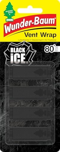 Image of Little Trees Arbre Magique Vent Wrap Invisible Black Ice Perfumed Air Freshener Super Long Lasting Scent for Car, Home, Office, etc