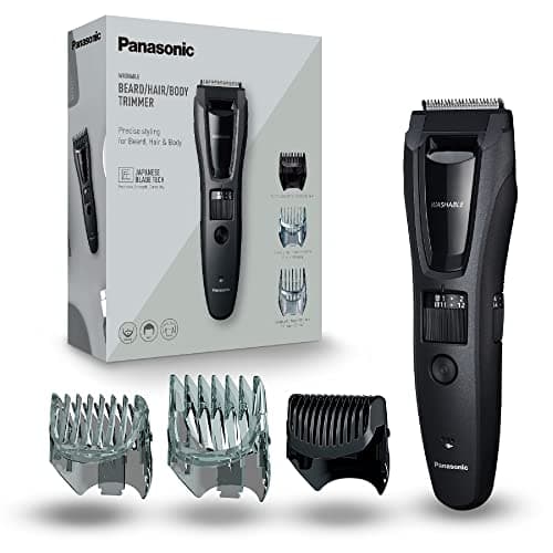 Image of Panasonic ER-GB62-H503 Beard Trimmer for Men, Hair and Body Trimmer for Men, Portable Waterproof Wireless, 39 Adjustable Lengths, 3 Accessories, Wired or Wireless, Matte Grey