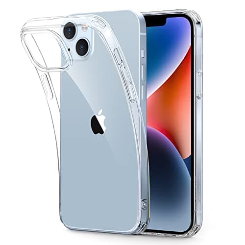 Image of ESR Clear Case Compatible with iPhone 13 Case, Crystal-Clear Shockproof Thin Silicone Case, Yellowing-Resistant Slim Transparent TPU Phone Case, Project Zero Series, Clear