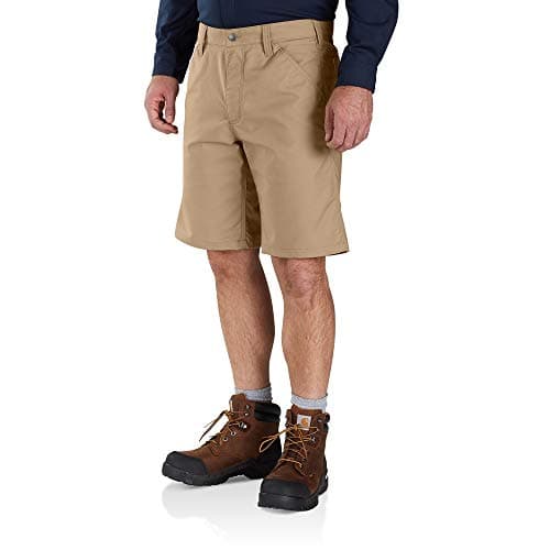 Image of Carhartt Men's Rugged Professional™ Series Rugged Flex® Relaxed Fit Canvas Work Short, Dark Khaki, W30