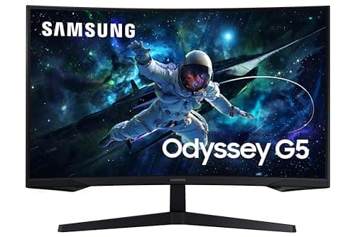 Image of Samsung Odyssey G5 LS32CG552EUXXU 32" Gaming Monitor - - QHD 2560x1440, 1000R Curved, 165Hz, 1ms, HDR10