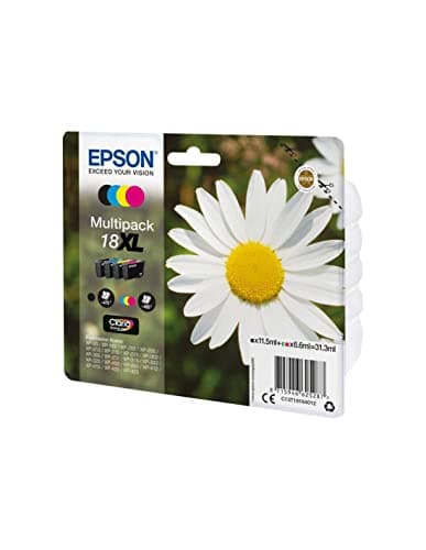 Image of Epson 18XL Daisy High Yield Genuine Multipack, 4-colours Ink Cartridges, Claria Home Ink