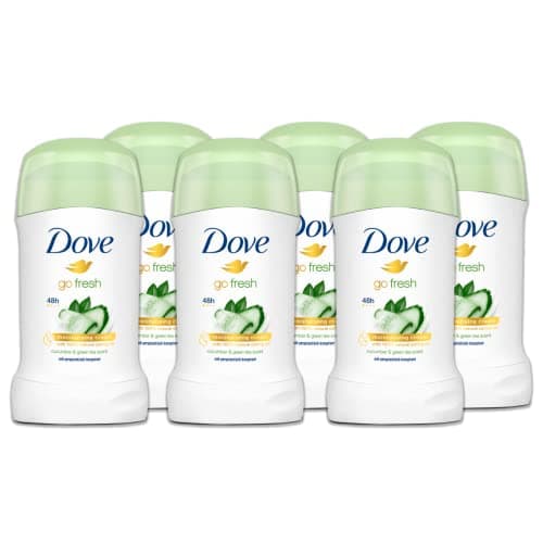 Image of Dove Go Fresh Cucumber and Green Tea Deodorant Stick, 40ml Pack of 6