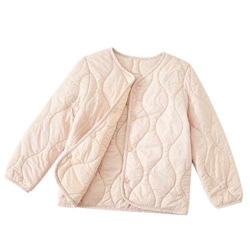 Image of duxyoz Kids Padded Puffer Jacket - Lightweight Quilted Winter Down Coat for Boys Girls,Long Sleeve,2 Pockets,Button Up,Solid Color,Casual Outwear Outdoor 10-11 Years