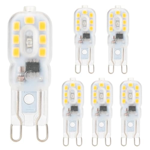 Image of 6PCS G9 LED Bulbs Warm White 3W, 3000K Dimmable G9 LED Light Bulbs Equivalent to 30-40W Halogen 220-240V CRI>80 700LM No Flicker Energy Saving for Home Lighting Decor Chandelier Wall Ceiling Lights
