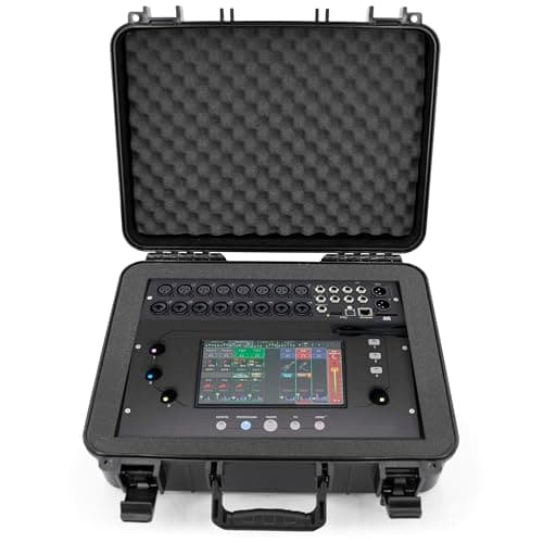 Image of CASEMATIX Travel Case Compatible with Allen & Heath CQ-18T Digital Mixer in Customizable Foam - Includes Padded Carry Case Only