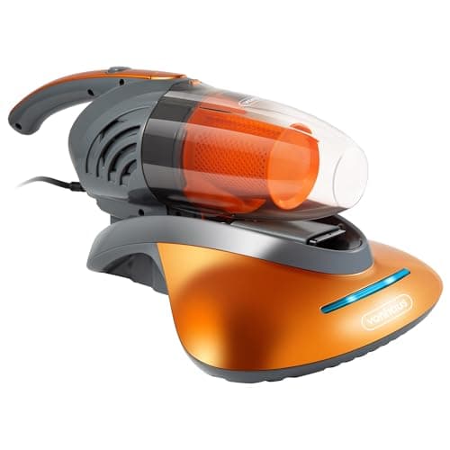 Image of VonHaus UV Vacuum Cleaner 17000Pa Suction, 500W – Handheld Mattress Vacuum Cleaner with 1.2L Dust Tank – Anti-Allergenic, Kills 99.9% of Bacteria – 2 in 1 Upholstery & Crevice Tool