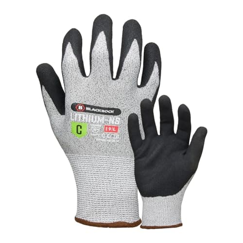Image of Blackrock Sandy Nitrile Lithium Cut Resistant Level C Gloves, for Men and Women, Wood Carving, Slash Knife Resistant, Safety Working Gloves, Grip - Size 9/Large