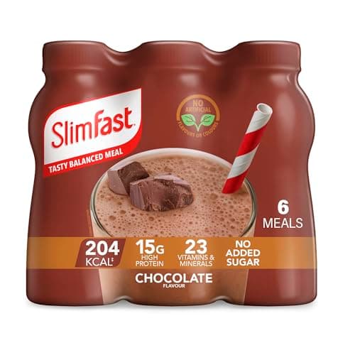 Image of SlimFast Ready To Drink Chocolate Flavour Shake, 6 x 325ml