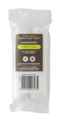 Image of 4" Hamilton Prestige Short Pile Mini Felt Roller Sleeves x 2