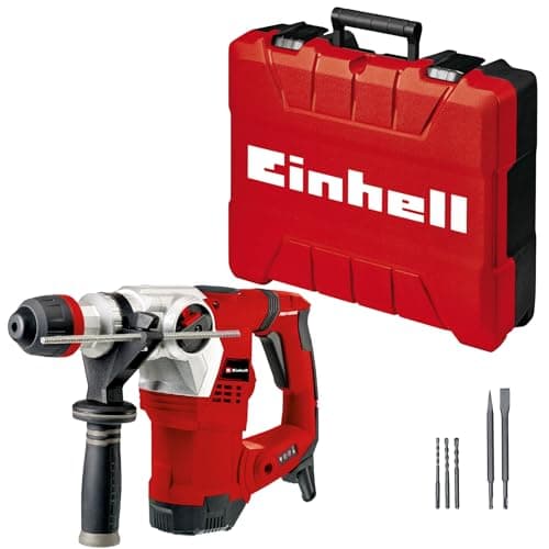 Image of Einhell Rotary Hammer Drill 1050W, SDS Plus 4-in-1 Drill - Drilling/Pneumatic Impact Drilling/Chiselling with and Without Lock, 5 Joule Impact Force, Anti-Vibration System TE-RH 32 4F