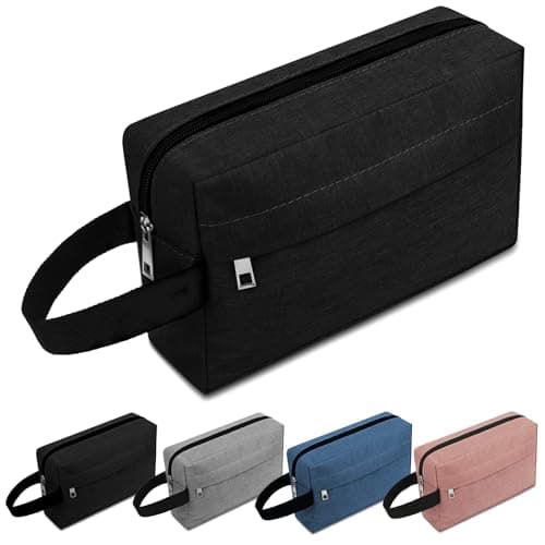 Image of ALIIP Toiletry Bag for Men,Hidden Zipper Toiletry Bag Water-Resistant Large Capacity Lightweight Travel Wash Bag for Men and Women (Black)
