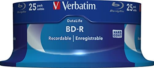 Image of Verbatim BD-R SL Datalife - Blu-ray Disc 25 GB, 6x Burning Speed, Scratch Protection, 25-Pack Spindle, 99999