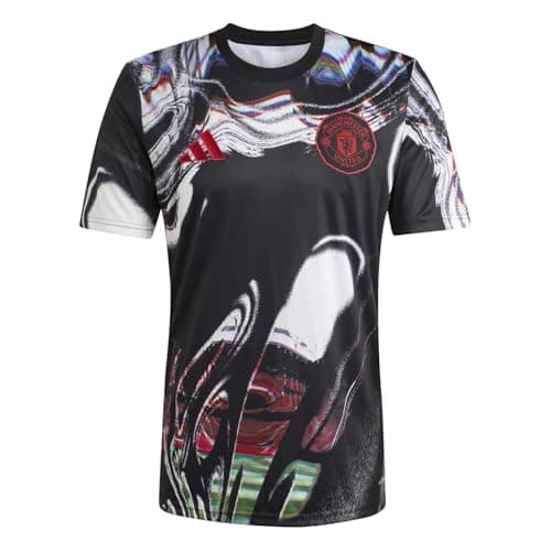 Image of adidas Mens Manchester United Pre Match Shirt 25 26 Short Black/White M