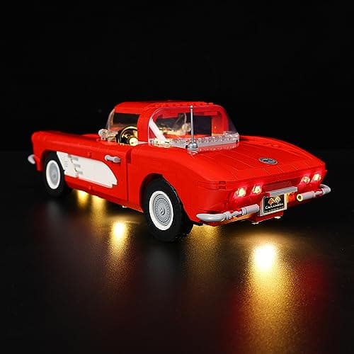 Image of Kyglaring LED Lighting Kit Compatible with Lego Icons - Chevrolet Corvette 1961 10321 Building Blocks, Lighting Accessories for Lego 10321 Model Set (Not Include Models)
