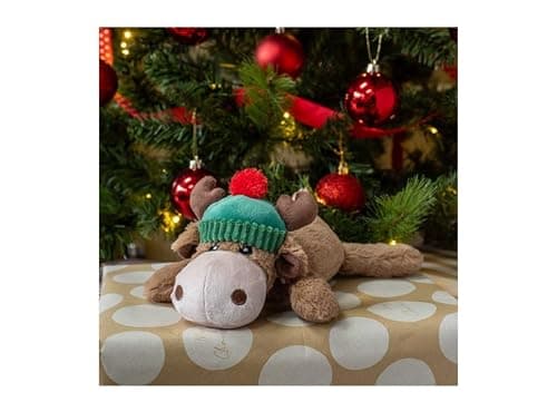 Image of Zoon Christmas Rudy PlayPal Reindeer Stuffed Dog Toy