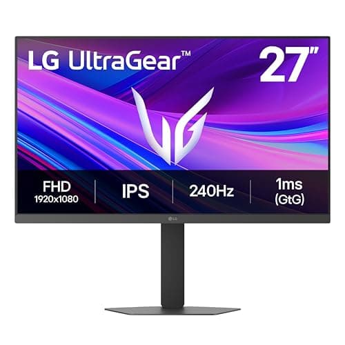 Image of LG 27G440A-B Full HD (1920 x 1080) Ultra Wide IPS Gaming Monitor, 240Hz, 1ms, G-SYNC Support, FreeSync Premium, HDMI 2.1, DisplayPort, Tilt/Height/Swivel/Pivot, Adjustable Stand
