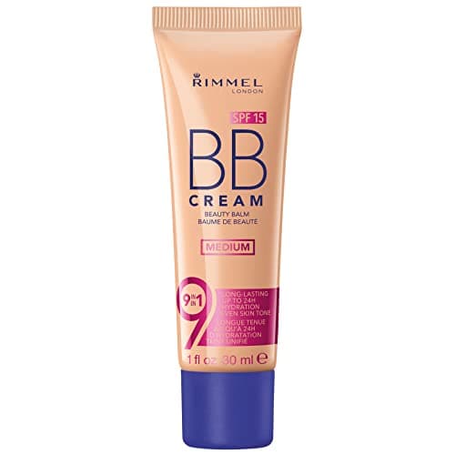 Image of Rimmel London BB Cream, 9-in-1 Lightweight Formula with Brightening Effect and SPF 15 Formula, Medium, 30 ml