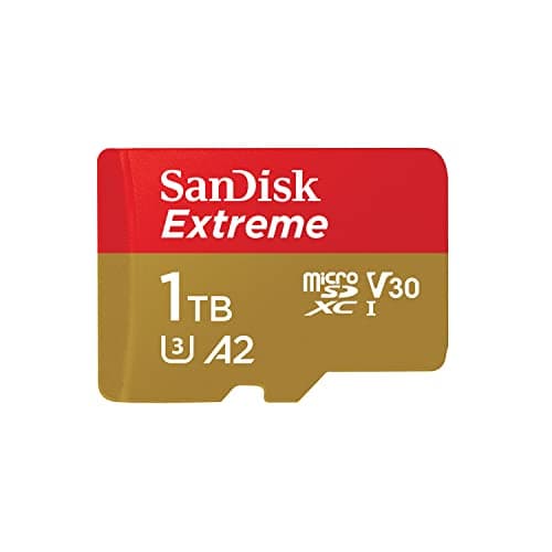 Image of SANDISK Extreme microSDXC card 1TB +SD adapter (microSD card for smartphones, action cameras, drones, V30, up to 190 MB/s, SANDISK QuickFlow Technology, RescuePro Deluxe, UHS-I, 4k, V30, A2, C10, U3)