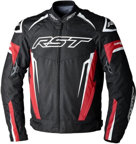Image of RST Tractech EVO 5 Waterproof Motorcycle Textile Jacket, Black/Red, L, red, L