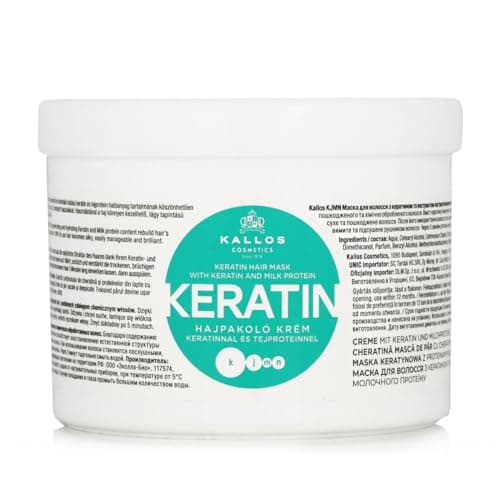 Image of Kallos KJMN Keratin Regenerating Hair Mask with keratin and milk protein for dry, damaged and chemically treated hair 500 ml - 16,91 Fl Oz