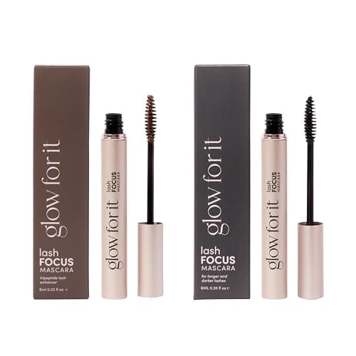 Image of Glow For It - Black and Brown Lash Growth Mascara | Natural Definition with Lash-Care Complex | Soft Volume & Strengthening Formula | Vegan, Water-Soluble & Cruelty-Free | 6ml x 2