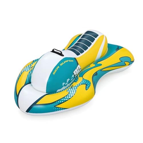 Image of Bestway Sea Surfer Kids Ride-On Pool Float Jet Ski Inflatable with Handle for Ages 3+
