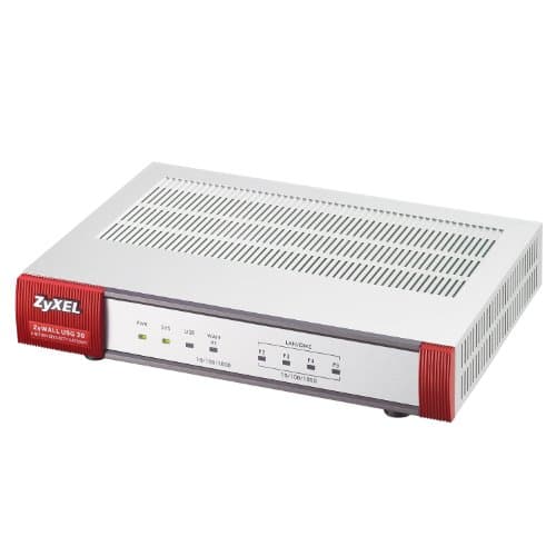 Image of ZyXEL ZyWALL USG20 Internet Security Firewall with 4 Gigabit LAN/DMZ Ports, 2 IPSec VPN, SSL VPN, and 3G WAN Support