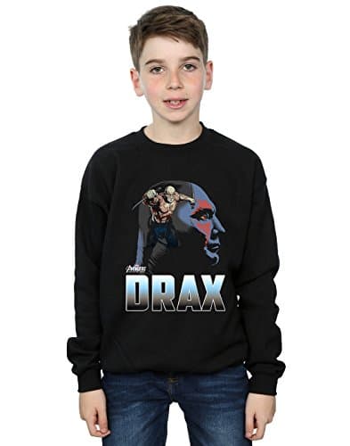 Image of Marvel Boys Avengers Infinity War Drax Character Sweatshirt Black 12-13 years