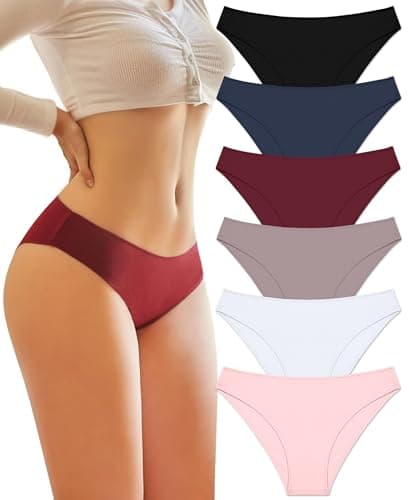 Image of BeReady Underwear Women Cotton Ladies Knickers Multipack Pants for Women Low Rise Stretchy Briefs Breathable Hipster Panties Pack of 6