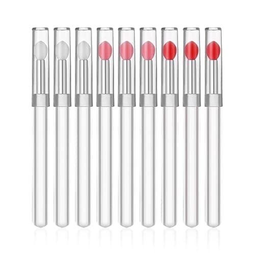 Image of 9 Lipstick Brushes, Silicone Lipstick Brushes, Eye Shadow Makeup Sticks, Multi-Functional Lip Applicator.