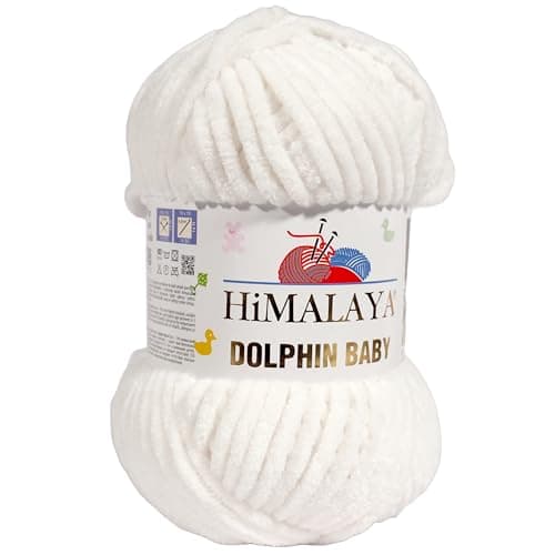 Image of Himalaya Dolphin Baby Knitting and Crochet Yarn 100g Ball, Plush Amigurumi Yarn (Ivory 80363)