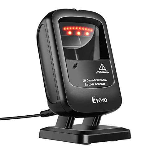Image of Eyoyo 1D 2D Desktop Barcode Scanner, Omnidirectional Hands-Free USB Wired Barcode Reader, Capture Barcodes from Mobile Phone Screen, Automatic Image Sensing for Supermarket Library Retail Store