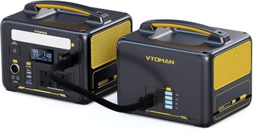 Image of VTOMAN Jump 600X Portable Power Station with Extra Battery - 600W/939Wh Durable LiFePO4 Battery Power Station with 600W Constant-Power, Regulated 12V DC, PD 60W USB-C for Camping,Travel,Home Backup