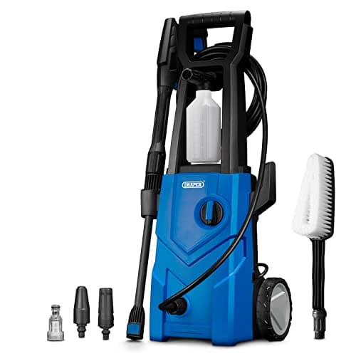 Image of Draper PW1600 Electric Pressure Washer, High Power 135Bar, Blue
