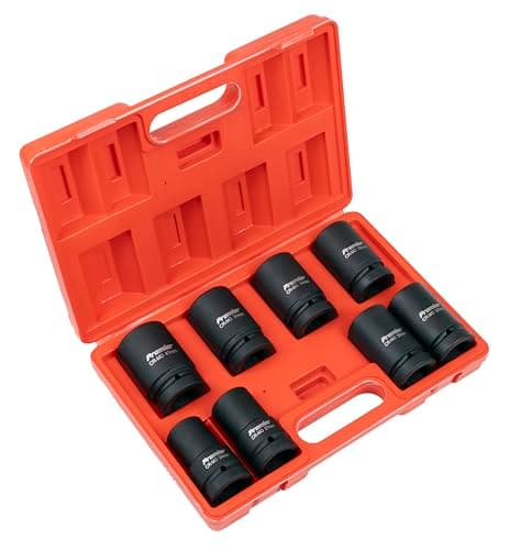 Image of Sealey Ak888M Impact Socket Set 8Pc Deep 1Sq Drive - Metric