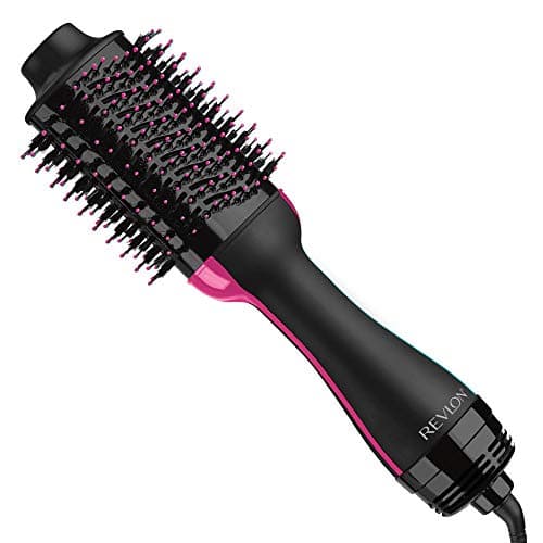 Image of Revlon RVDR5222E2 One-Step Hair Dryer & Volumizer Hot Air Brush, Black/Pink
