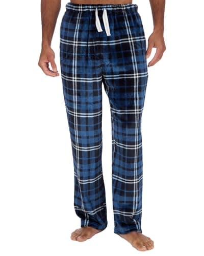 Image of Undercover Boys Fleece Lounge Pants 15C711 Denim Check 9-10 Years