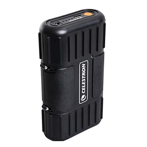 Image of Celestron 18763 PowerTank Lithium LT Telescope Battery Power Pack – Rechargeable Portable 12V Power Supply for Computerised Telescopes with 8 Hour Capacity / 73.3 Wh and 1 USB Port, Black